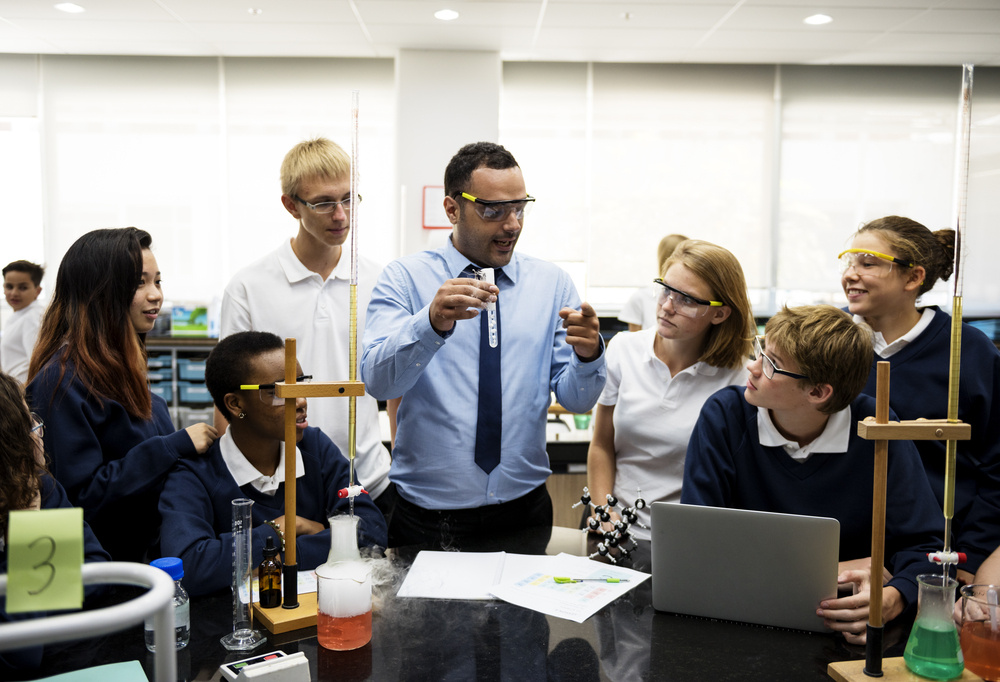 teacher and students